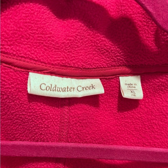 Coldwater Creek Fuchsia Fleece Jacket, Size XL (18) - Picture 2 of 4